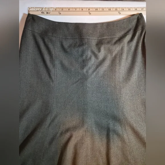 ​Talbots Petites Heathered Grey Wool Blend Pencil Skirt Size 14P - Picture 4 of 7
